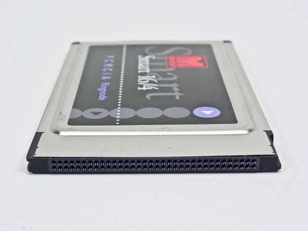 Side profile of Madge Smart 16/4 PCMCIA Ringnode showing PCMCIA card thickness and edge connector