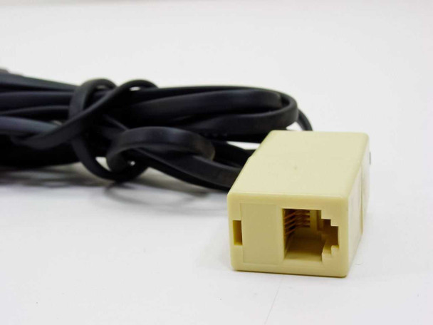 Close-up of the RJ-11 phone line jack end of the Intel 2T65 fax modem dongle cable