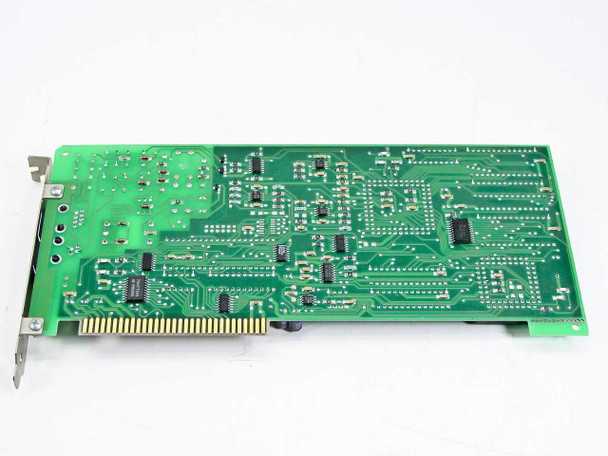 Twincom 14.4/DFI ISA modem — bottom (solder side) of PCB showing clean green board and ISA edge connector