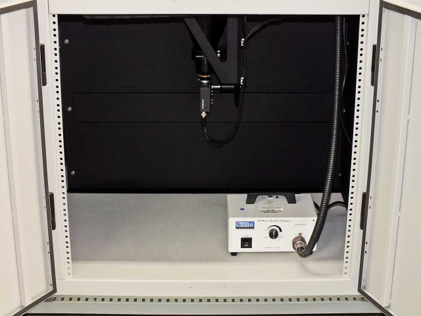 Symyx Technologies S14100 – XY linear rail and drive belt assembly inside enclosure