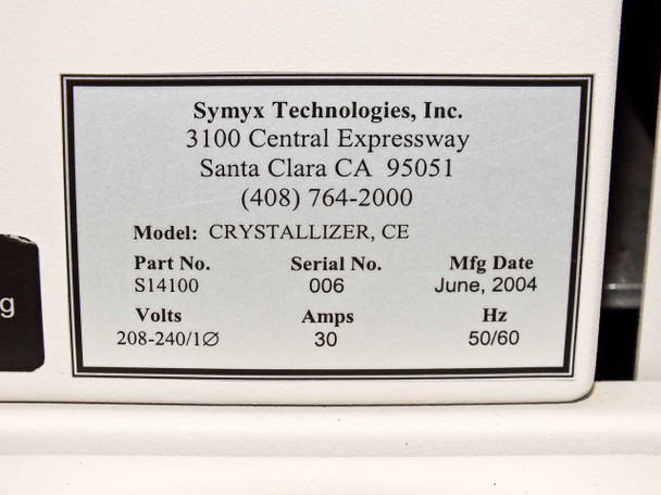 Symyx Technologies S14100 – overall left-side profile view of full workstation
