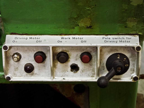 Bothner WB15 control panel — Driving Motor On/Off, Work Motor On/Off, and Pole Switch for Driving Motor
