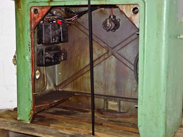 Bothner WB15 lower cabinet interior — electrical components including transformer and wiring visible