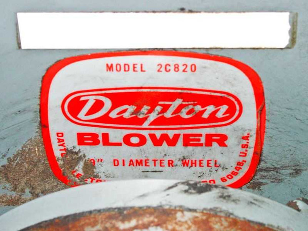 Dayton 2C820 9" Blower 3" NPT w/5K586B Motor 1/3-HP 115VAC 6.6A 3450 RPM