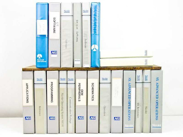 Nicolet Lot of 21 Binders of Various Manuals and Software (FTIR Spectrometer)