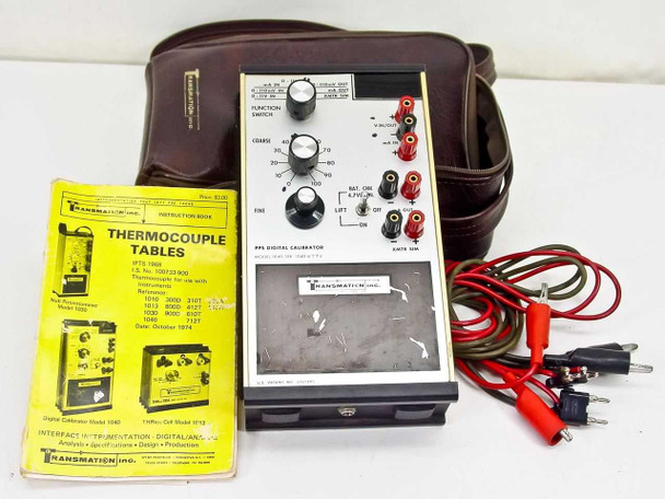 Transmation Inc. Model 1040 PPS Digital Thermocouple Calibrator with Instruction Book