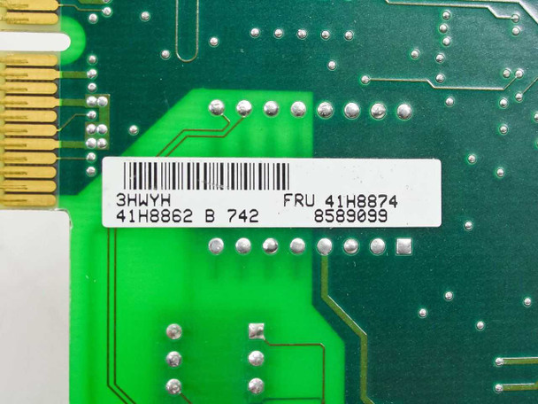 IBM 41H8874 board label close-up showing part numbers 3HWYH, 41H8862 B 742, FRU 41H8874, and 8589099