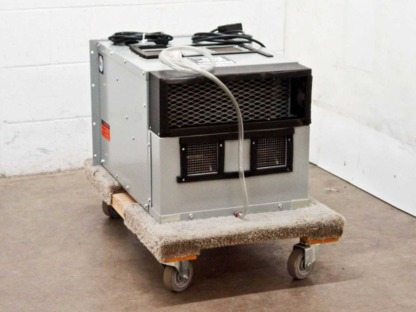 McLean Midwest AH30-0516-002 Rackmount Enclosure Air Conditioner – side view showing dual outlet grilles and power cables on dolly
