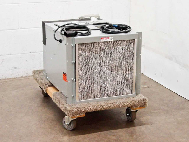 McLean Midwest AH30-0516-002 9U Rackmount Air Conditioner – rear intake filter mesh view, unit on dolly