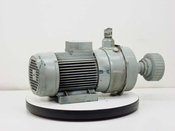Bell & Gossett FST 3000 pump — rear-right 3/4 view showing motor cooling fins, pump body, and threaded outlet port on top
