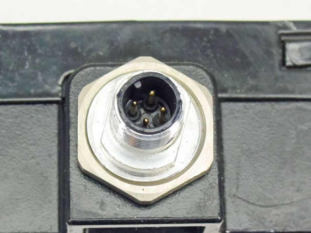 Pepperl+Fuchs NCB50-FP-E2-C-P3-V1 – close-up of M12 connector face showing 4 gold pins