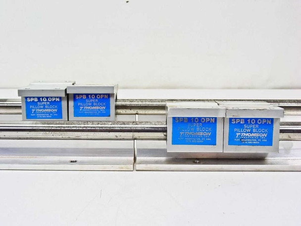 Thomson Industries Inc SPB 10 OPN (4) Super Open Pillow Block W/ Rails 48" long