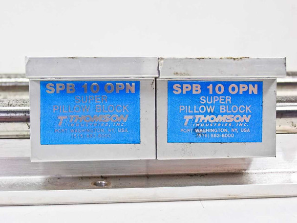 Thomson Industries Inc SPB 10 OPN (4) Super Open Pillow Block W/ Rails 48" long