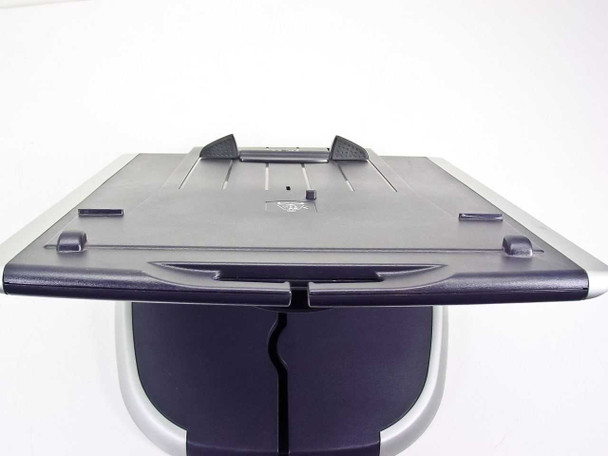 Dell 7W762 D-View docking station — top-down overhead view of full platform showing corner retaining tabs