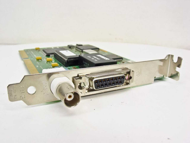 Intel 309962-001 ISA LAN Adapter – bracket side view showing BNC connector and DB15 AUI port