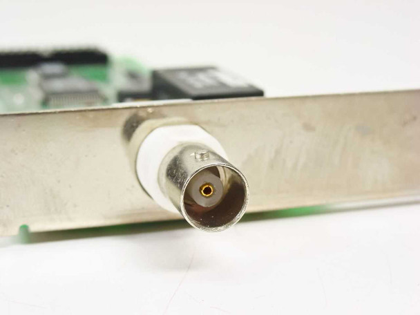 Artisoft PCB 2000/C – close-up of BNC coax connector on bracket with visible wear on metal bracket