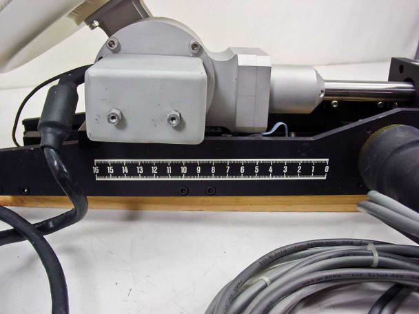 Noran 960H-1SPS – opposite-end view of motorized stage showing drive motor housing and cable routing