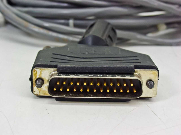 DB25 male connector on PGT PRISM60 control cable, showing 25-pin gold connector with strain relief housing