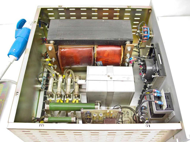 Riber 40I 1000 – interior view showing large toroidal transformers, capacitor banks, and internal wiring