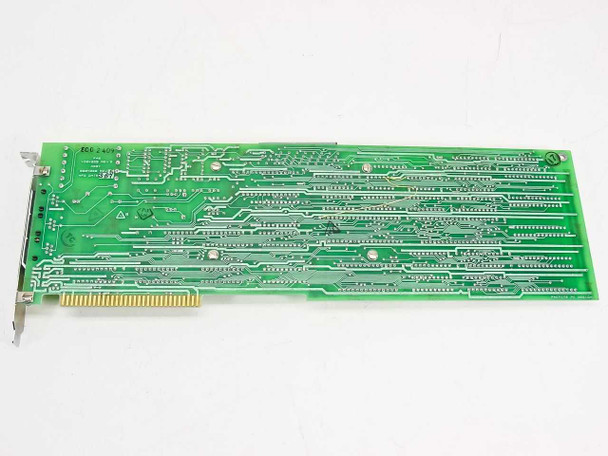 Datacopy Microfax ISA card bottom/solder-side view showing full-length green PCB and ISA edge connector