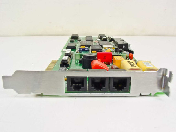 Datacopy Microfax card bracket end showing three RJ-11 phone jack ports