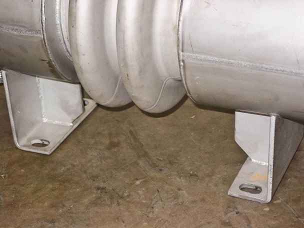 Adsco SXXNCX00 condenser — center bellows expansion joint section with two bolt-down saddle mounting feet