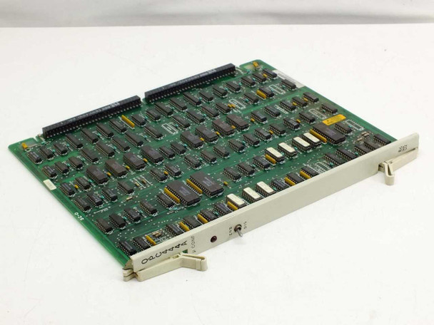 Nortel Meridian QPC444A Conference Card – angled top view showing component side with ICs and edge connector