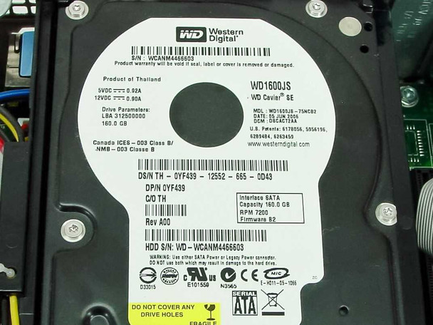Dell Intel Pentium D 3.4 GHz, 1GB RAM, 160GB HD (Optiplex GX620 SFF)