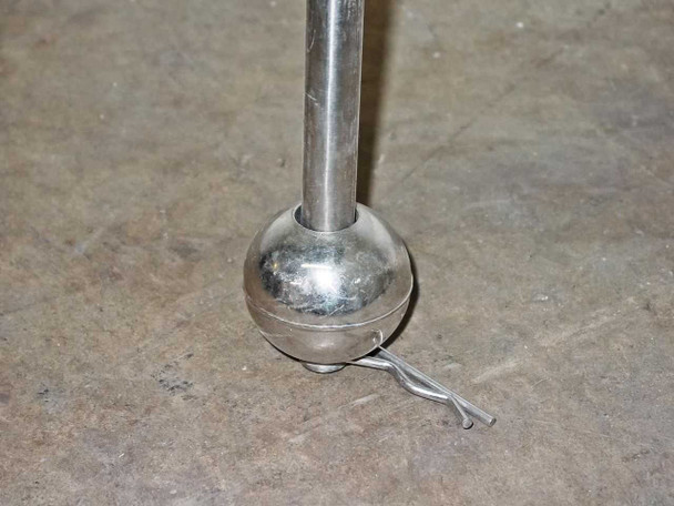 MTS Level Plus A910410172 round buoy float — spherical stainless steel float at bottom of rod with cotter pin retainer