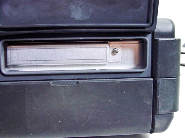 Anritsu MD6430A removable module/battery bay — close-up of rear slot compartment on the unit body