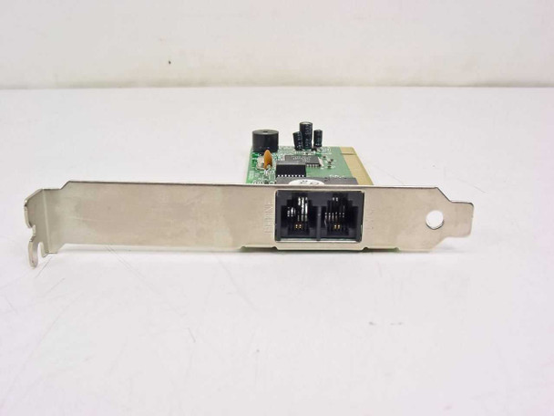 Encore ENF656-ESW-AGPR PCI fax modem — bracket end showing dual RJ-11 phone line ports