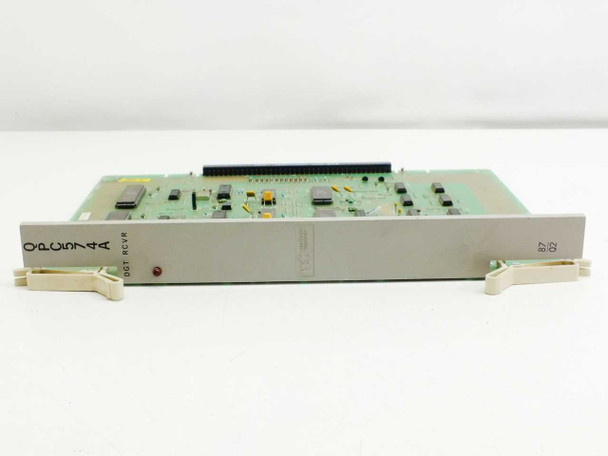 Nortel Meridian QPC574A Digital Receiver Card – side profile view showing front panel, PCB thickness, and ejector levers