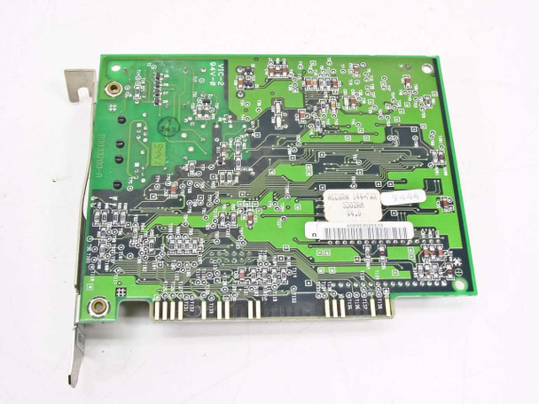 Hayes 5302AM ISA modem – bottom solder side view showing PCB traces and barcode label