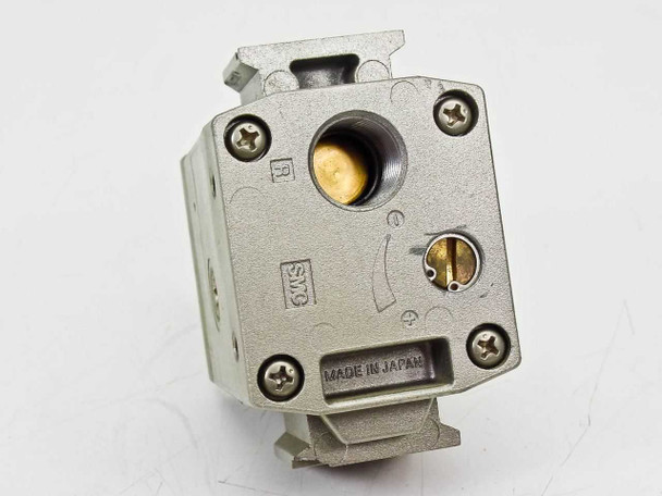 SMC AV3000-03G-5DZ – bottom view showing solenoid coil connection port and Made in Japan marking