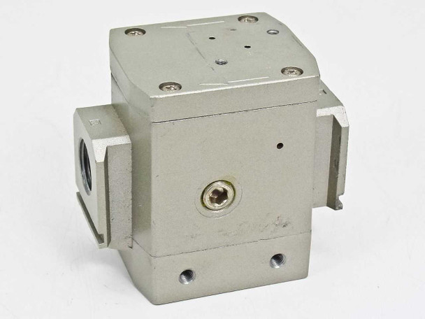 SMC AV3000-03G-5DZ soft start valve – top and side view showing aluminum body and hex adjustment port