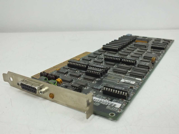 Altos 9122X eISA Multidrop Controller /2 card 615-23201-001 — angled top view showing full ISA card length, DIP ICs, and DB-25 bracket connector