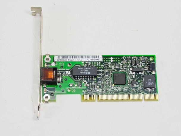 Intel 727095-007 PCI Network Card – front PCB view showing main Intel controller IC and Pulse transformer
