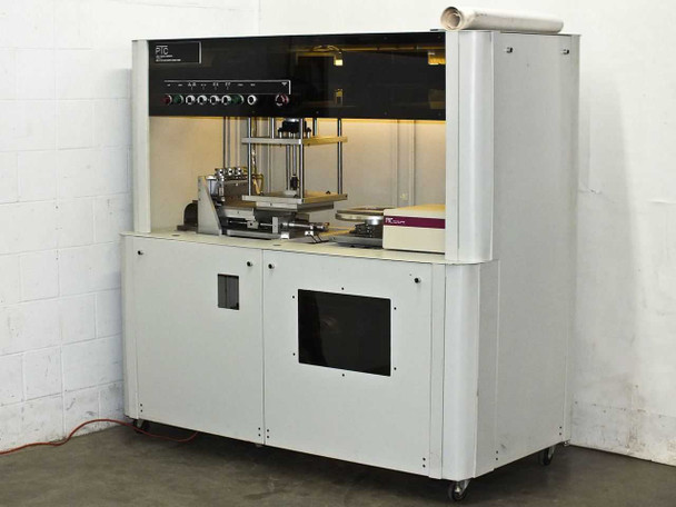 Pacific Trinetics PTC BF-200 Semi-Automatic Blanker Framer – full front view of large freestanding cabinet on casters with open work area and control panel