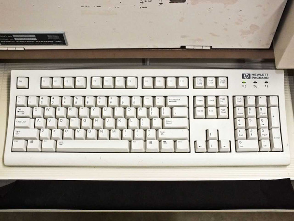 Hewlett-Packard PS/2 keyboard included with Pacific Western Systems P5NMS wafer prober system