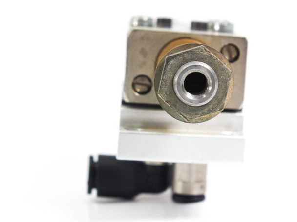 Kuhnke 84.234.01 Series 84 solenoid valve – end-on view showing 2mm brass orifice port and push-in fitting below