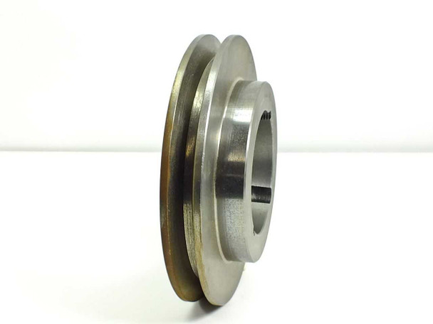 Dodge 118340 sheave side profile view showing single groove depth and bore opening