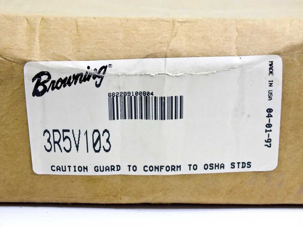 Browning 3R5V103 box label showing model number, UPC 662289100804, and manufacture date 04-01-97