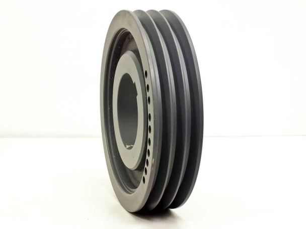 Browning 3R5V103 sheave — front face view showing three grooves and bolt-circle holes around the bore