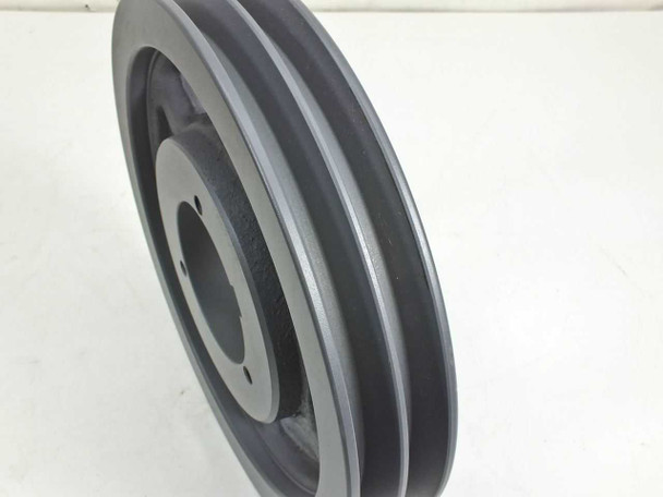 Browning 2TB94 sheave — edge-on view showing the two V-belt grooves in profile