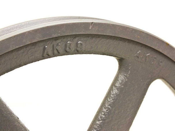 Close-up of Browning AK89X1 cast markings on sheave rim showing model number AK89