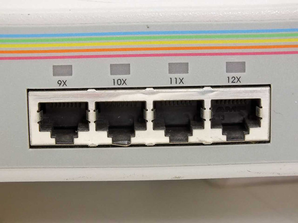 AT-3716TR front panel ports 9X through 12X – four RJ-45 10/100 Ethernet ports with LED indicators