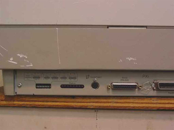Tektronix 4698PXI Phaser III rear panel showing EtherTalk, Serial RS-232 DB-25, and parallel port connectors with PXi label