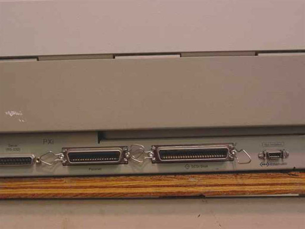 Tektronix Phaser III PXi rear port detail – Serial RS-232, dual Centronics parallel ports, and network connector