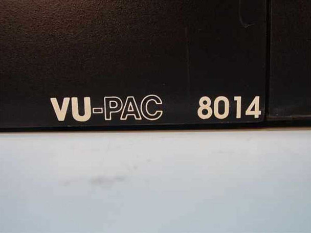 Action Instruments VU-PAC 8014 close-up of model label on lower front bezel showing 'VU-PAC 8014' markings