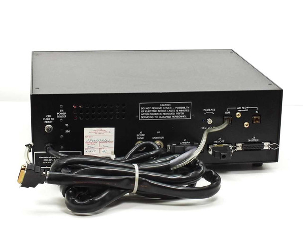 Newport NRC HC320 rear panel overview – black chassis showing all rear connectors, cable bundle, and Honeywell rating label